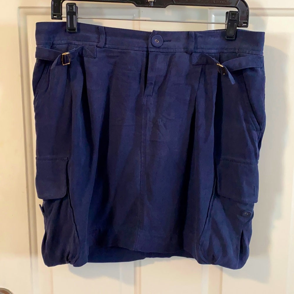 Size 4 Anthropologie silk cargo skirt